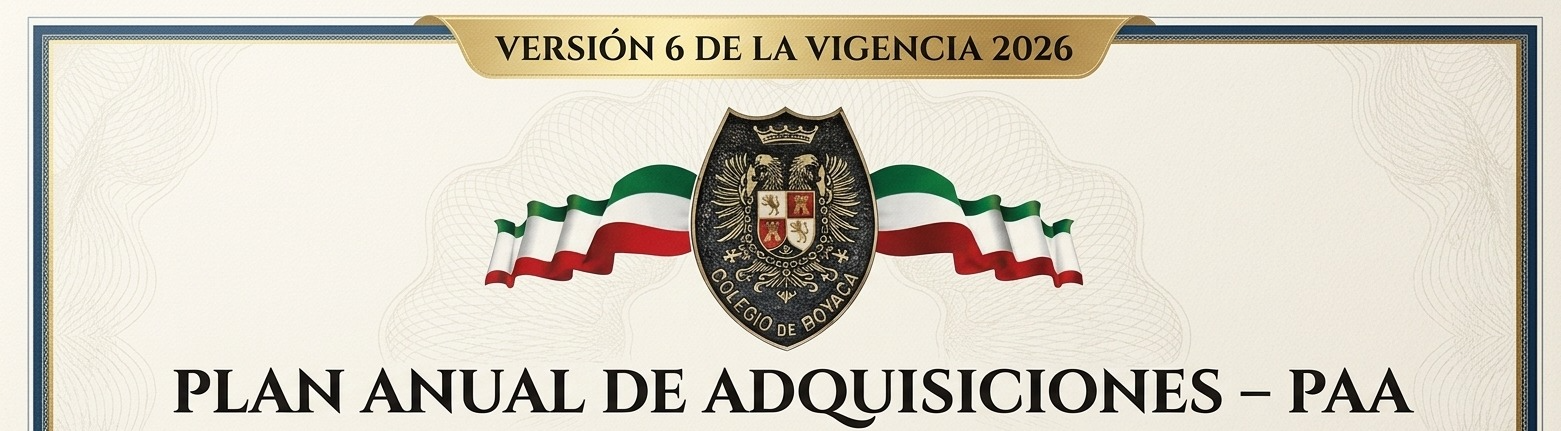 PLAN ANUAL DE ADQUISICIONES – PAA, VERSIÓN 6 DE LA VIGENCIA 2026